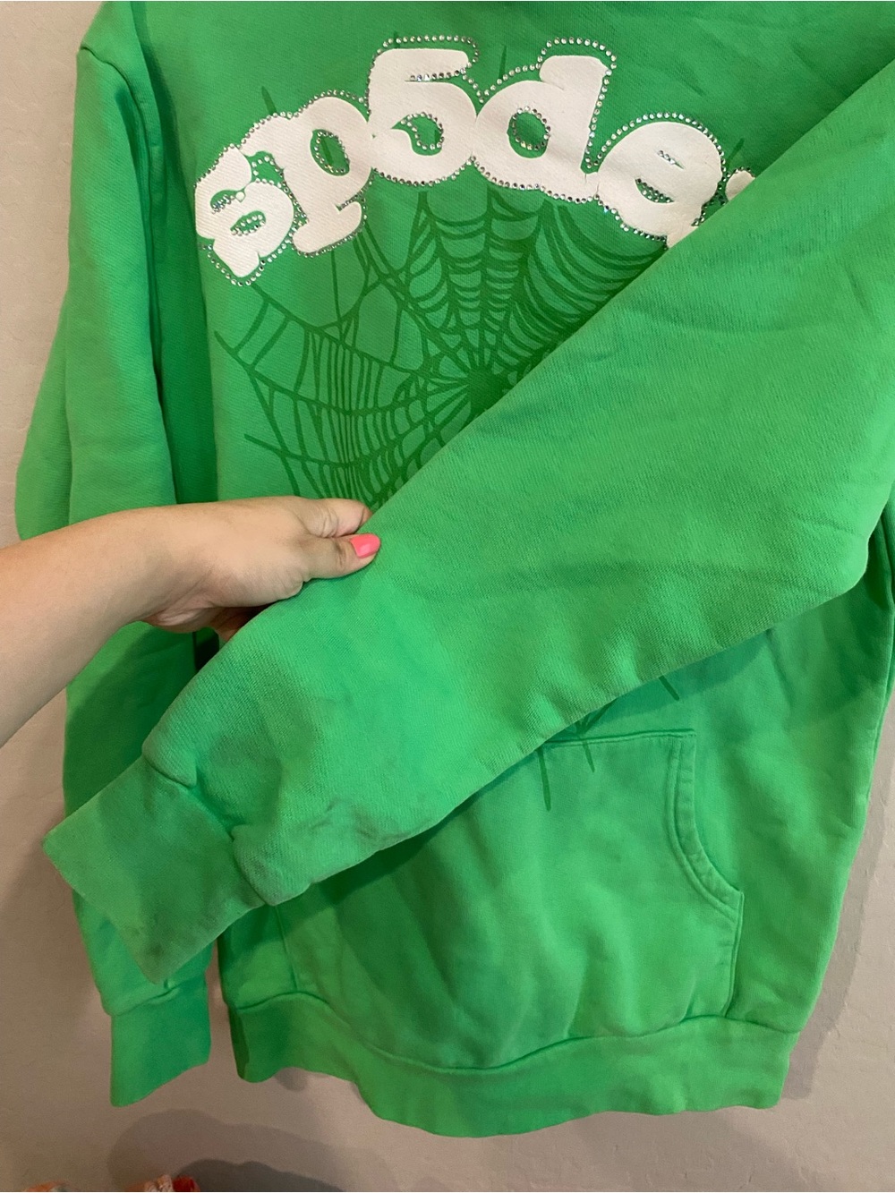 Sp5der Bedazzled Sweatshirt - Women's Size S - Picture 7 of 12